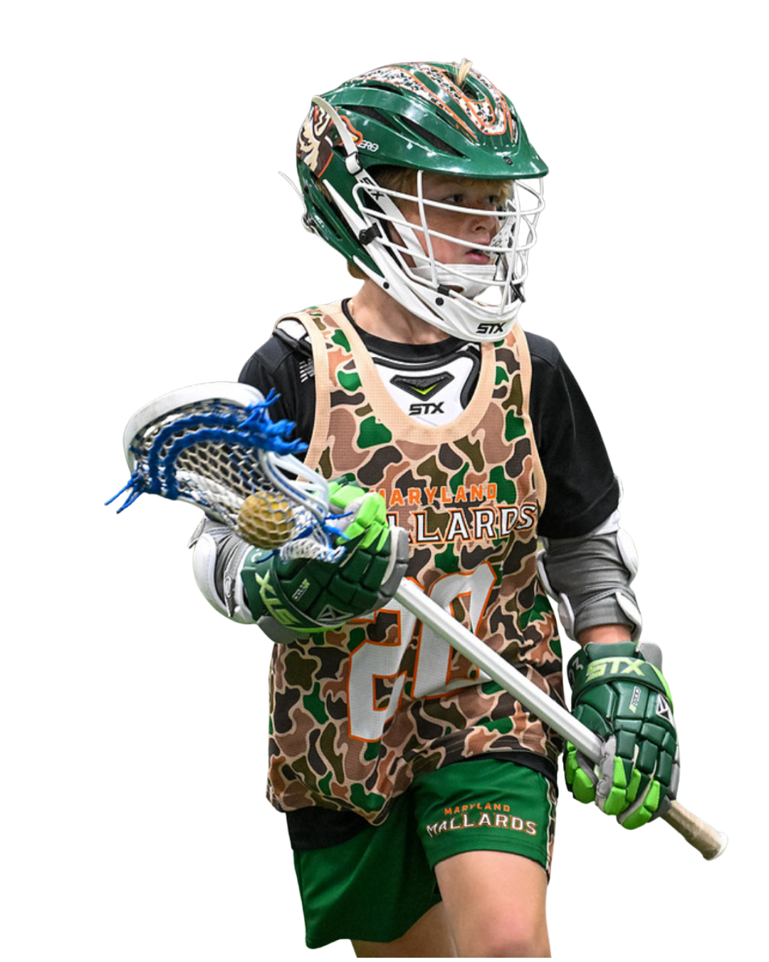 Mallards player #20 cradling